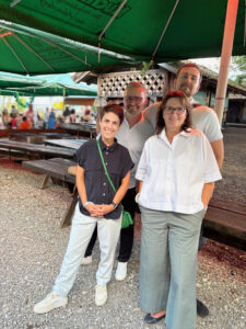 Evelyn Durkin (Clusterleitung Süd), Petra Spankus (Head of Marketing, opseo), Thomas Haberberger (Geschäftsführung Cluster Süd), Jörg Spyro (Online Marketing Manager, opseo)