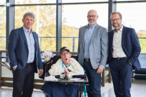 DIGAB_VORSTAND (v.re.n.li.) Dr. med. Martin Groß (DIGAB Präsident), Johannes Koch (Beauftragter für die Menschen mit außerklinischer Beatmung und Intensivversorgung), Kay Wilke-Schultz (Schatzmeister) und Christoph Jaschke (Past Präsident).